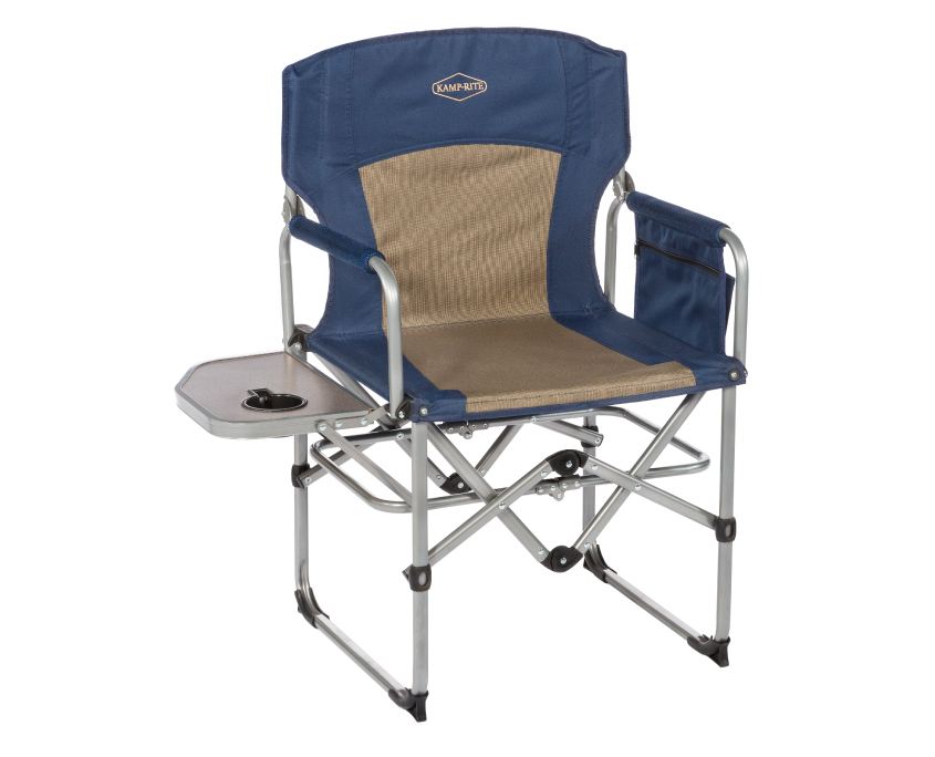 director folding chair with side table
